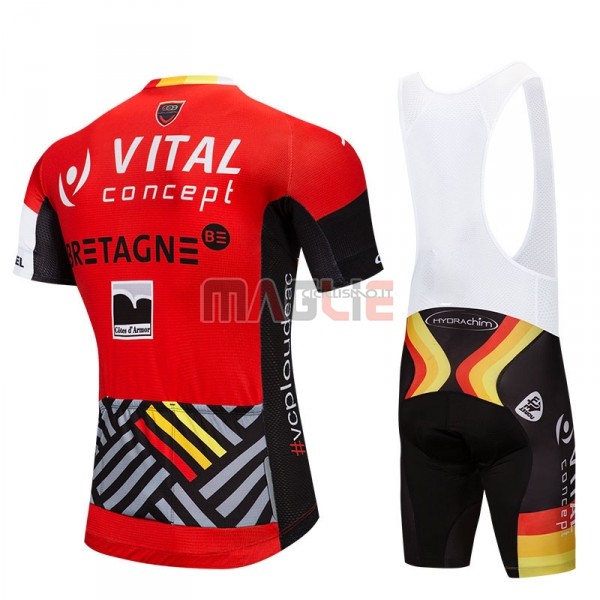 Maglia Vital Concept Manica Corta 2018 Rosso Bianco